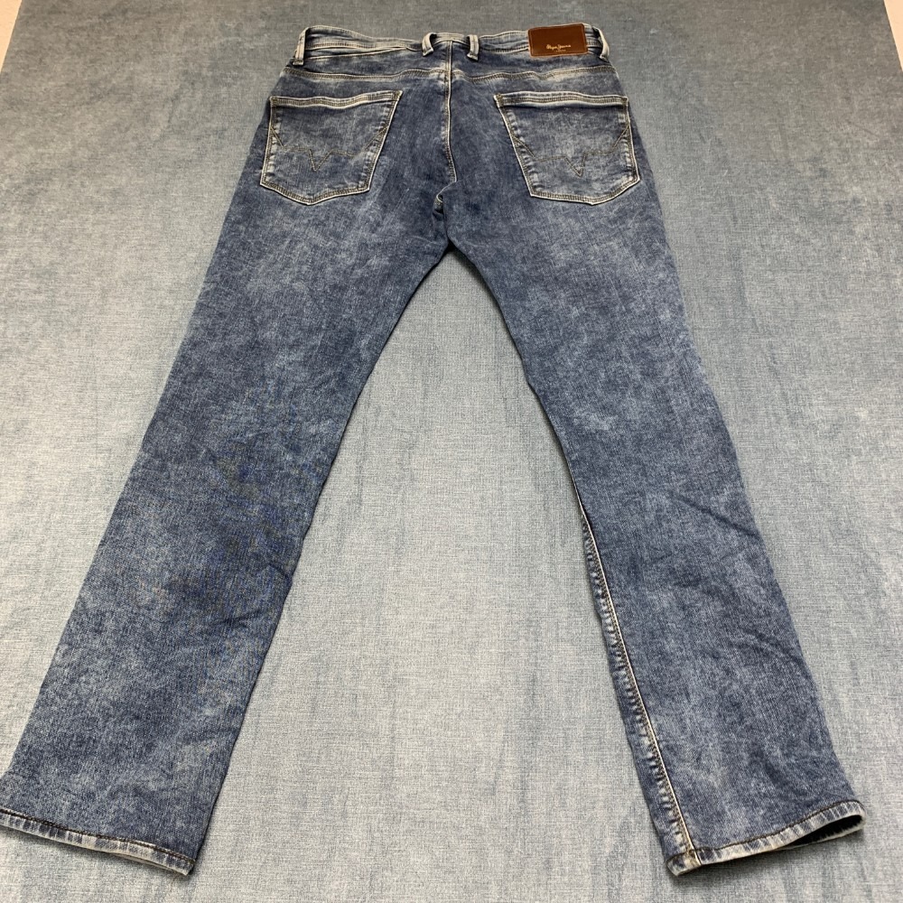 Pepe Jeans London Holborne Mid Rise Straight Jeans Mens 32x33 Blue Regular Fit